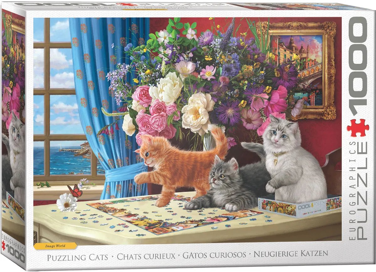 پازل یوروگرافیک 1000 تکه طرح Puzzling Cats