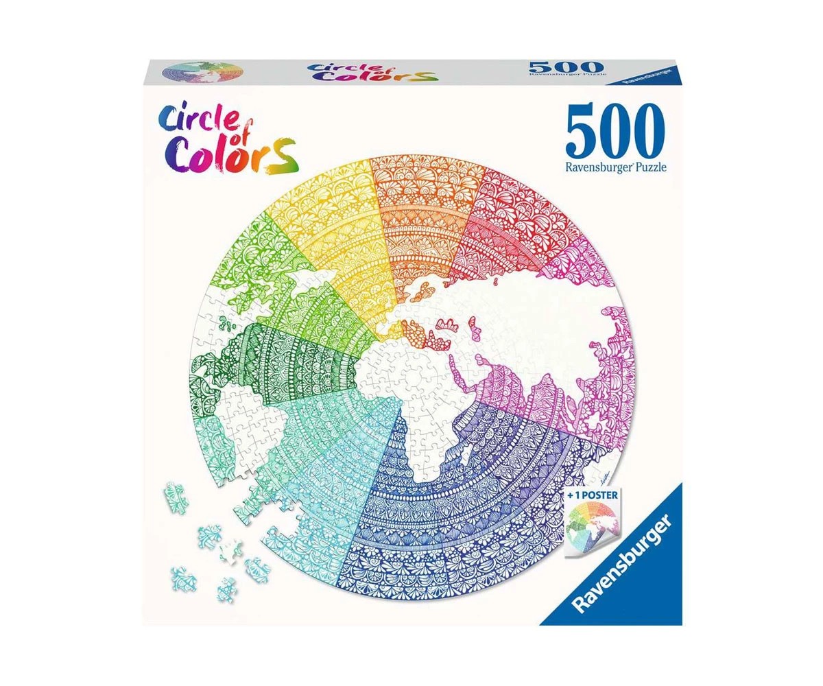 پازل 500 تكه رونزبرگر طرح CIRCLE OF COLORS: MANDALA كد 17168