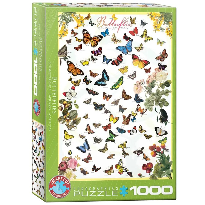 پازل 1000 تكه یوروگرافیک طرح Butterflies كد 0077-6000
