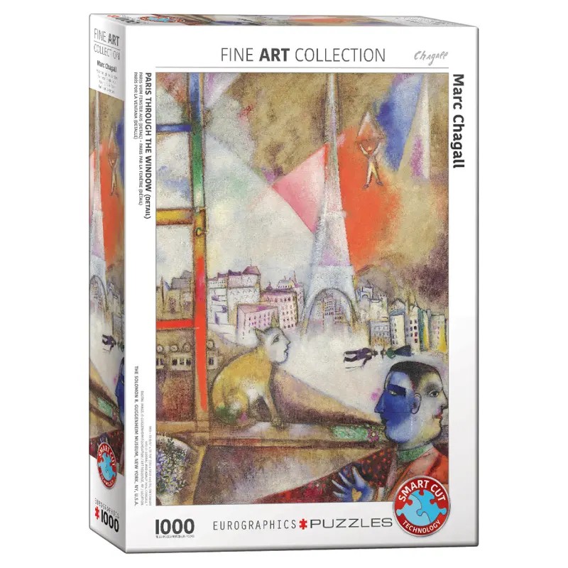 پازل 1000 تكه یوروگرافیک طرح Paris Through the Window كد 0853-6000
