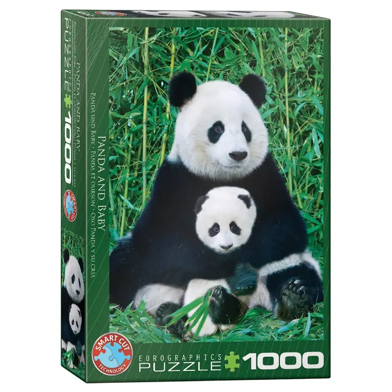 پازل 1000 تكه یوروگرافیک طرح Panda and Baby كد 0173-6000