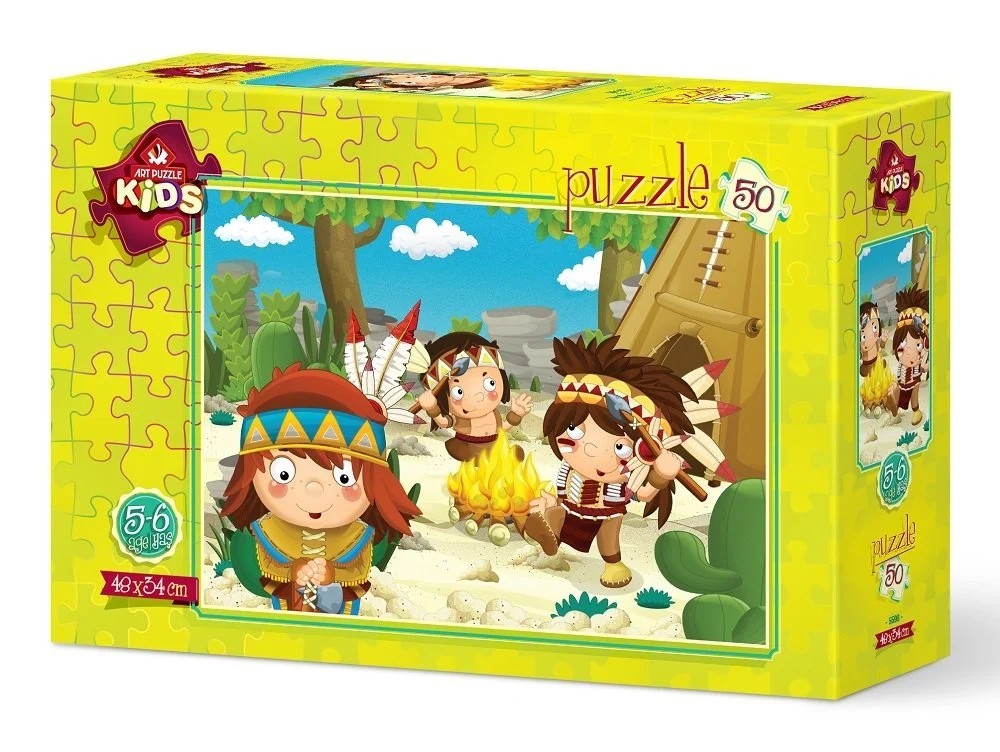 پازل 50 تكه آرت پازل طرح Indian Kids كد 5598