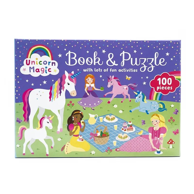 پازل ۱۰۰ تکه اسب تک شاخ به همراه کتاب (Unicorn Magic)