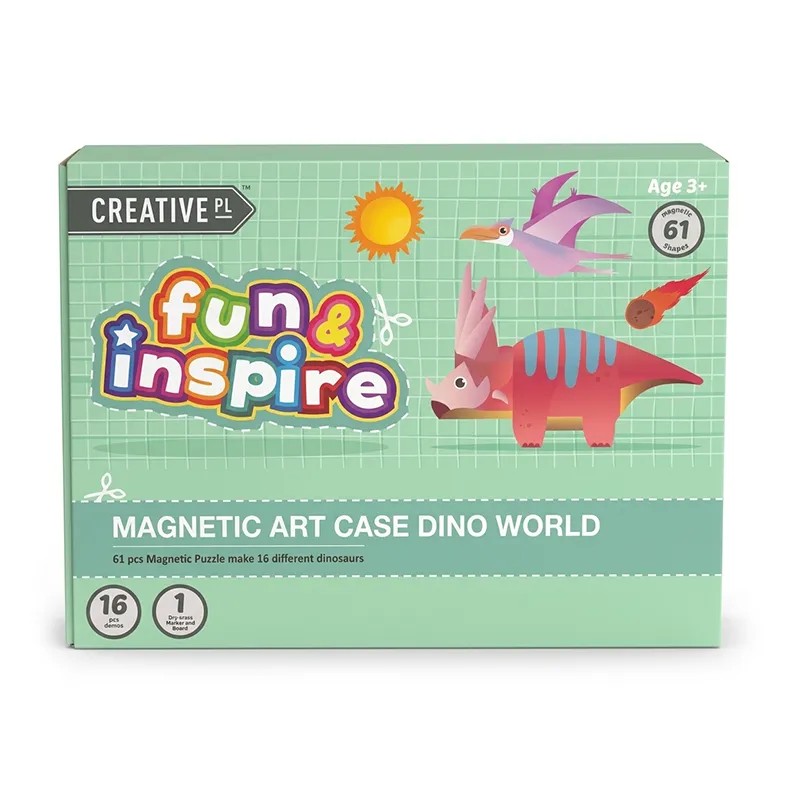 پازل مغناطیسی مدل دنیای دایناسورها (Magnetic Art Case Dino World)