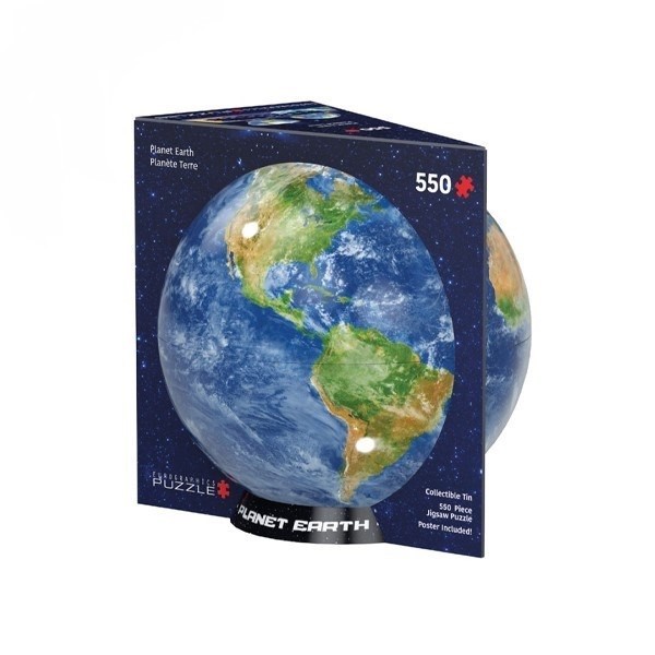 پازل 550 تکه planet earth جعبه فلزی یوروگرافیک
