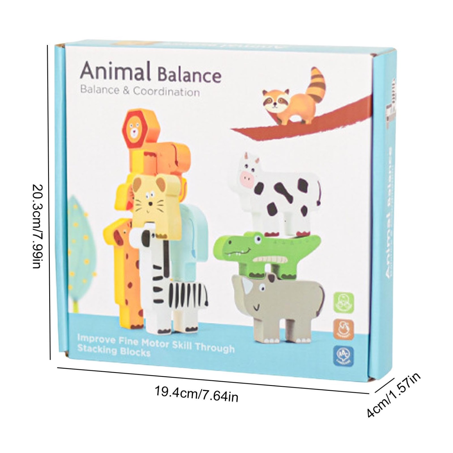 پازل چوبی animal balance
