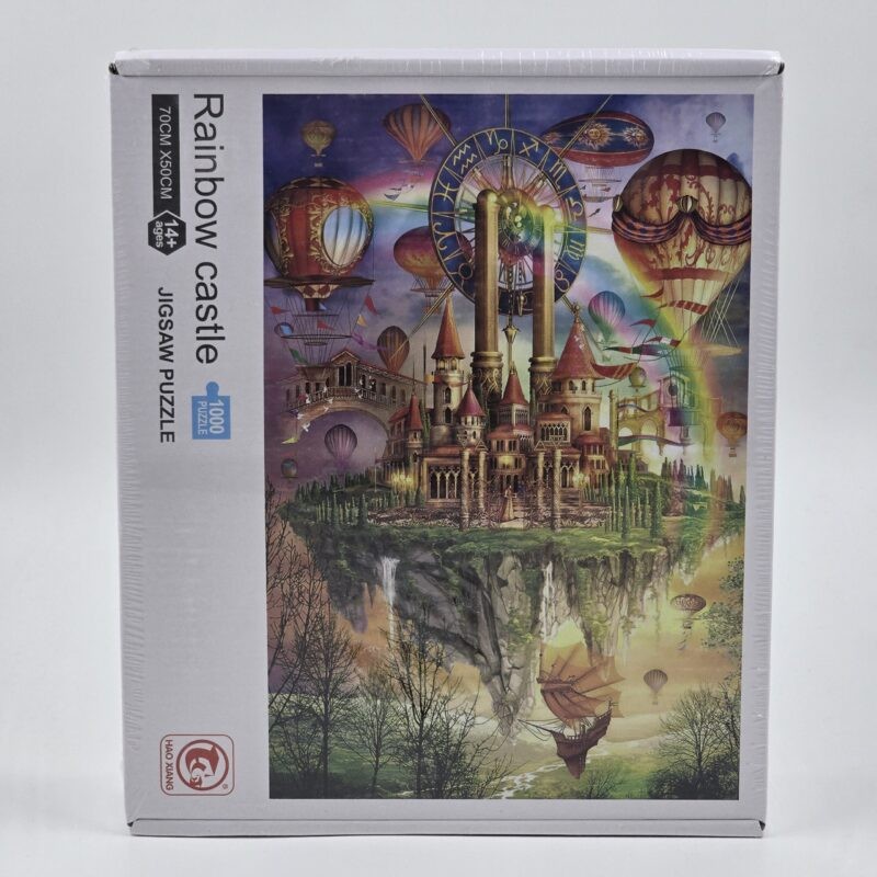 پازل ۱۰۰۰ تکه طرح قلعه رنگین‌کمان برند Hao Xiang مدل Rainbow Castle