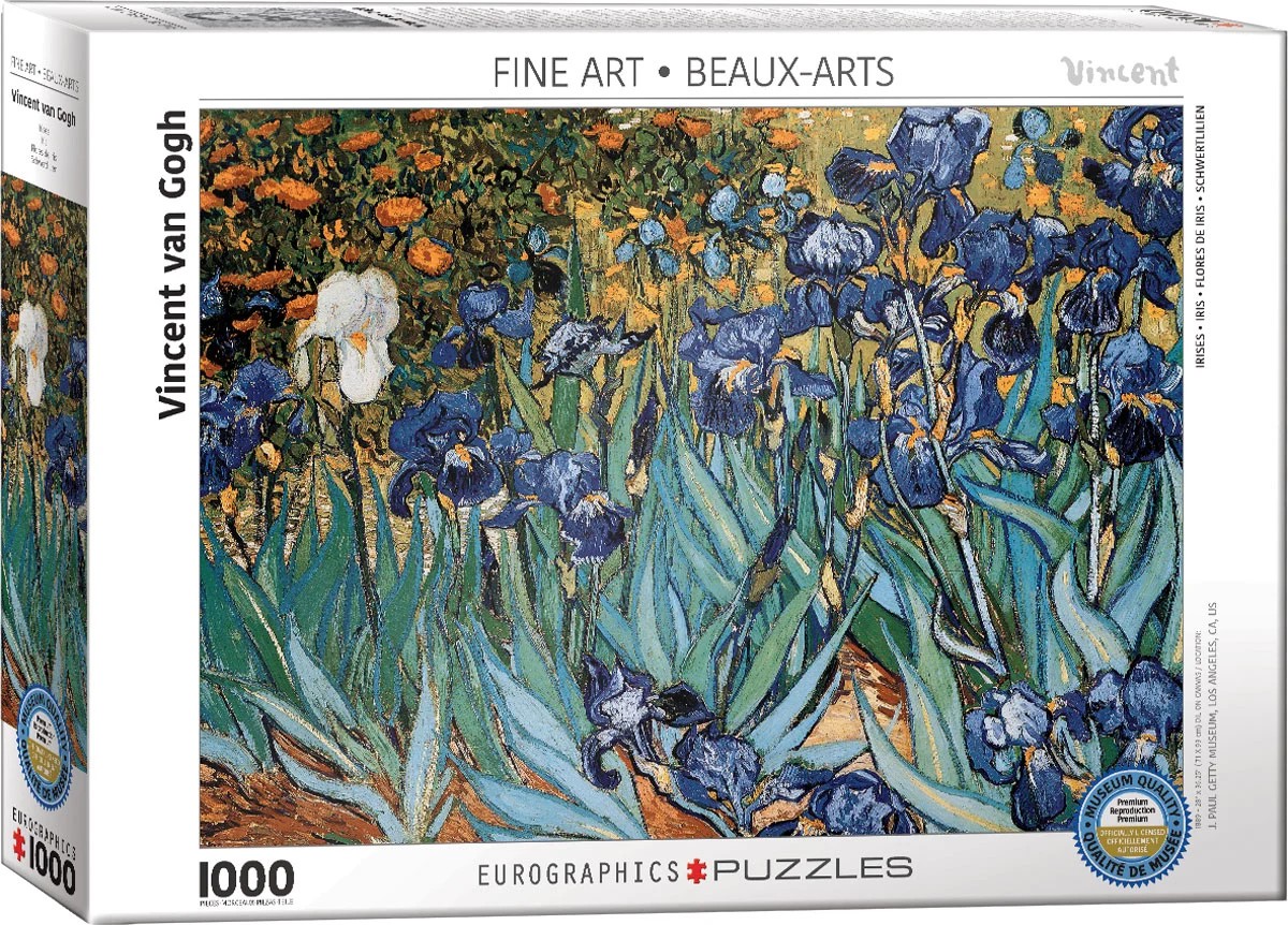 پازل 1000 تکه یوروگرافیکس پازلز Irises by vincent van gogh کد 4364-6000