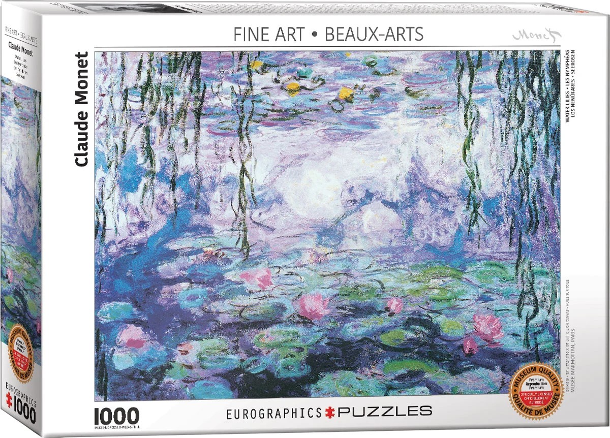 پازل 1000 تکه یوروگرافیکس پازلز Waterlilies کد 4366-6000