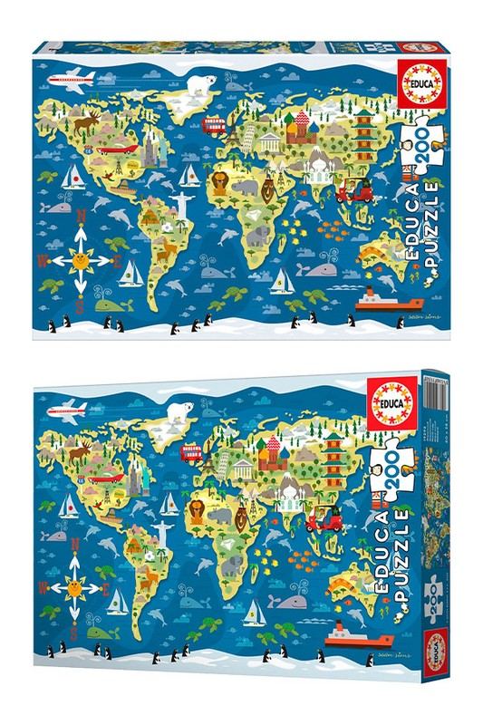پازل ۲۰۰ piece world map