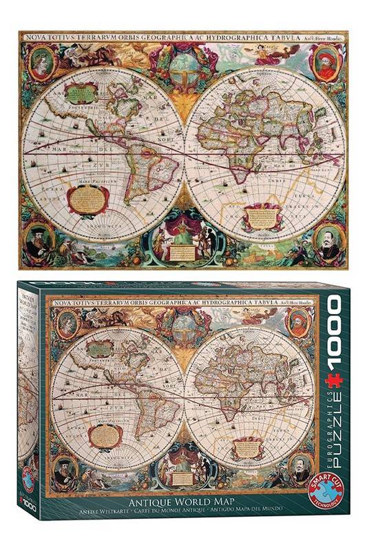 پازل Antique World Map ۶۰۰۰ ۱۹۹۷ ۱۰۰۰pcs