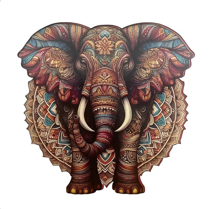 پازل چوبی کینگ طرح فیل (Mandola Elephant)