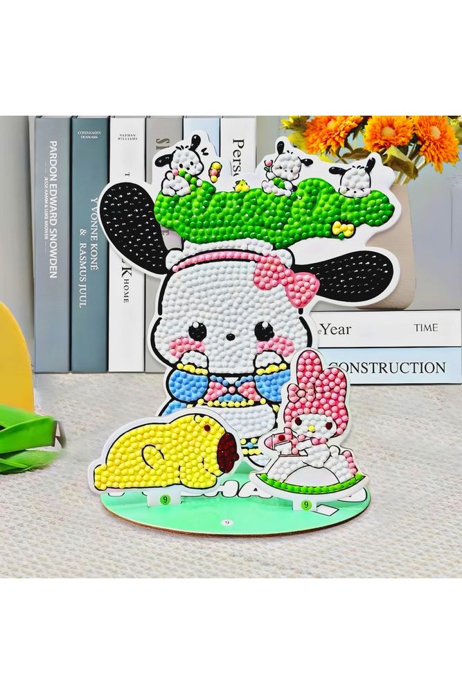 پازل سه بعدی مجموعه نقاشی الماس شخصیت های SANRIO – POCHACCO MY MELODY و POMPOMPURIN DECORATIVE HOBBY COLLECTION DEK