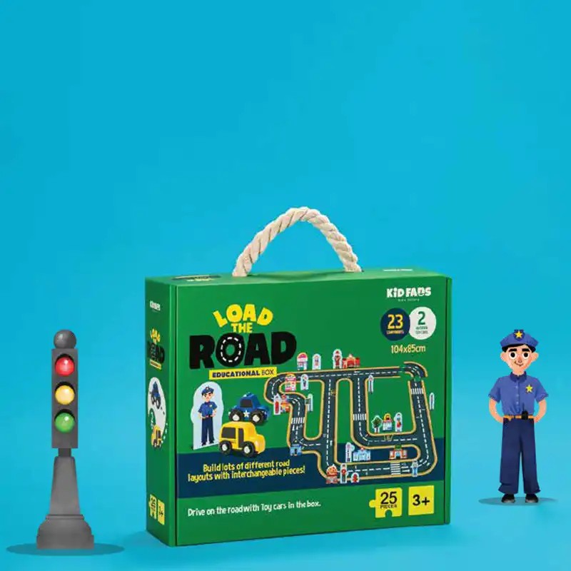 پازل خیابان 25 قطعه مدل ترافیک شهری KID FANS LOAD THE ROAD کد KS2457