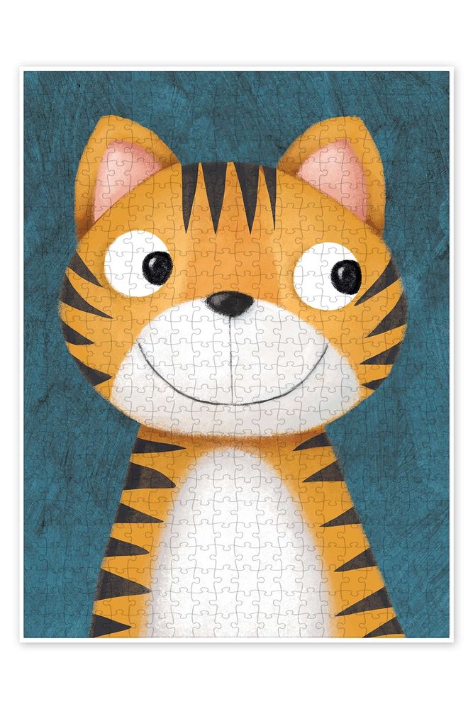 پازل اره منبت کاری مویی 500 تکه HENRY THE CAT BOY برای کودکان با تم حیوانات شاد Jeronkarji