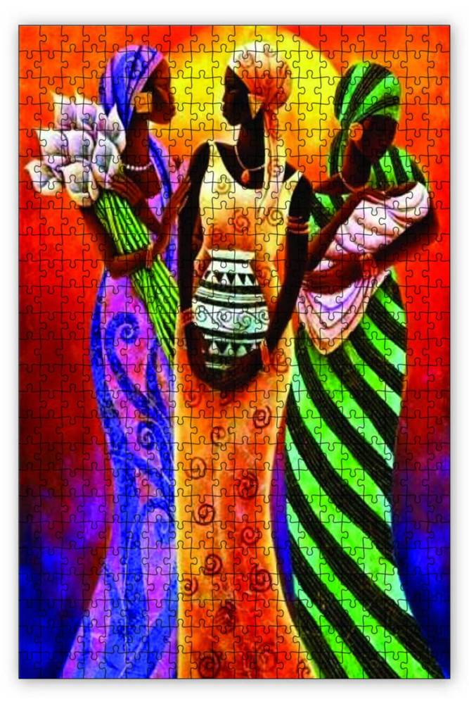 پازل اره منبت کاری مویی MDF چوب تکه GIRLS OF THE SUN Cakapuzzle