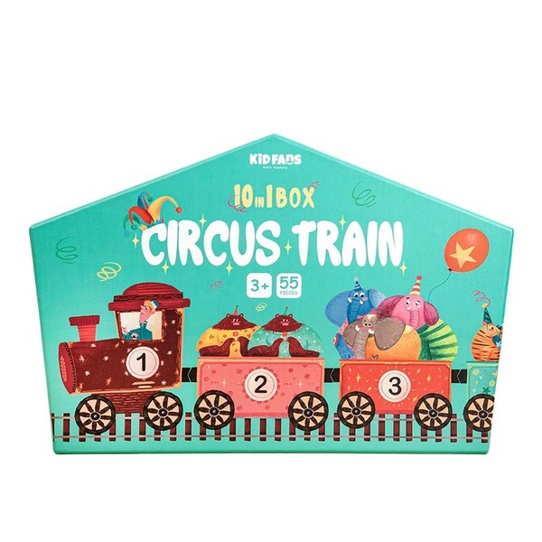 پازل 10 در 1 55 تکه Circus train کیدفنز