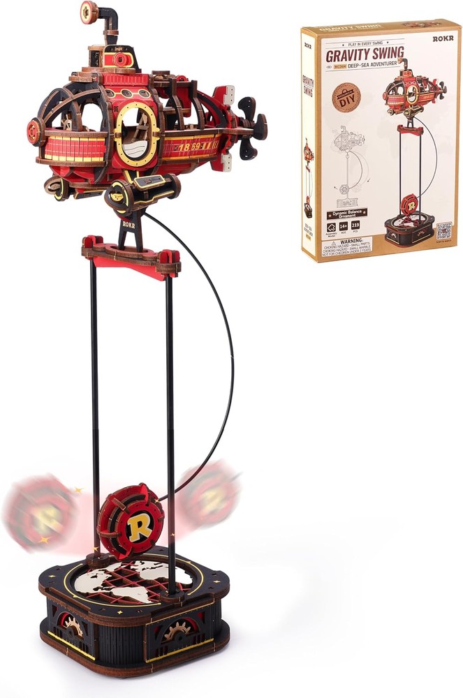 پازل چوبی سه‌بعدی بزرگسالان ROKR مدل Deep-Sea Adventurer با تاب گرانشی، 219 pcs