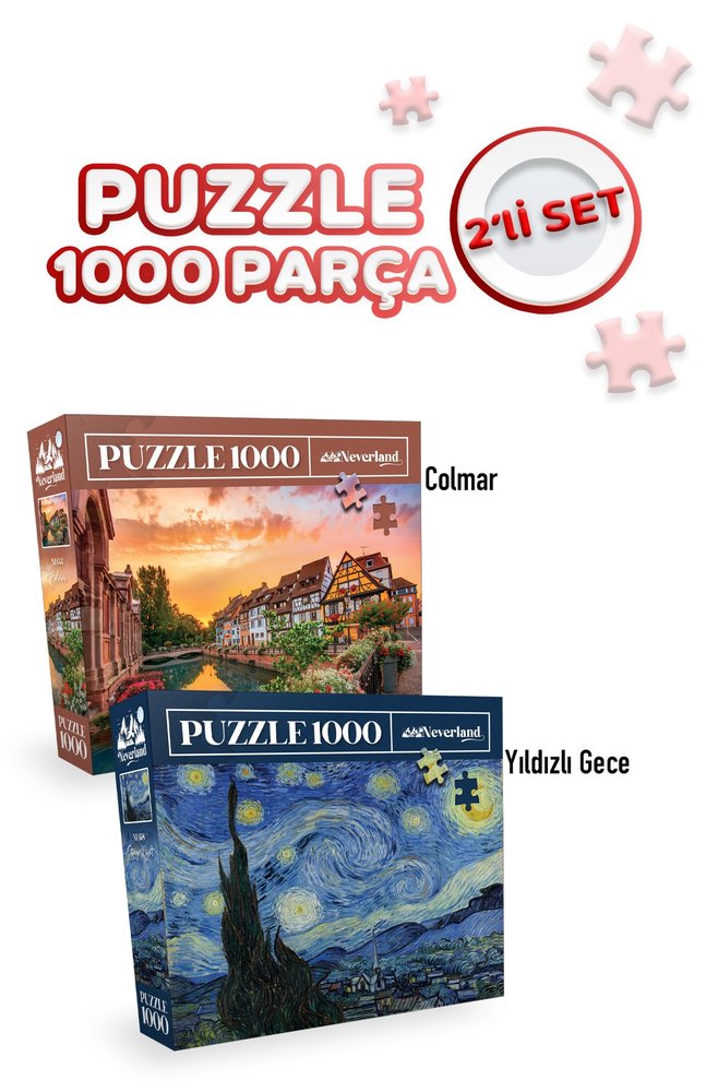 پازل ۲ عددی ۱۰۰۰ تکه Neverland با طرح Colmar و Starry Night