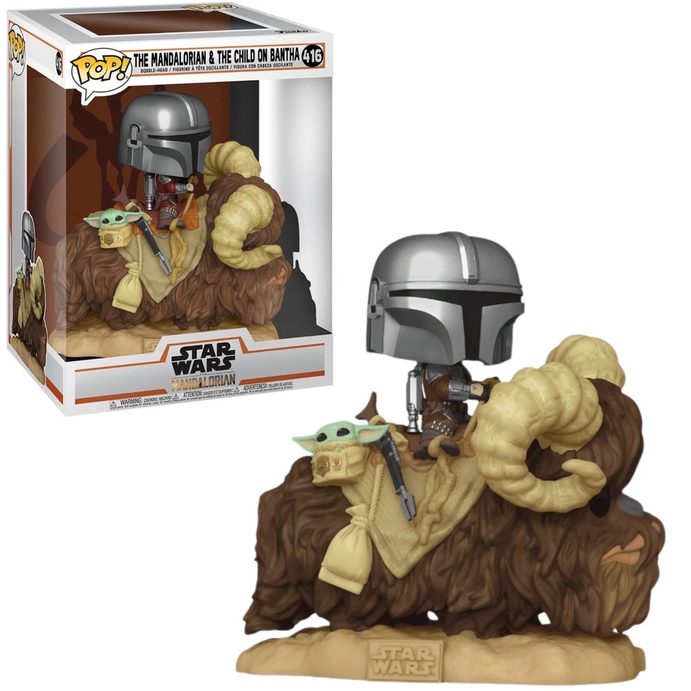 فانکو پاپ مندلورین و بیبی یودا / گروگو Star wars – The Mandalorian & The Child on Bantha (416)