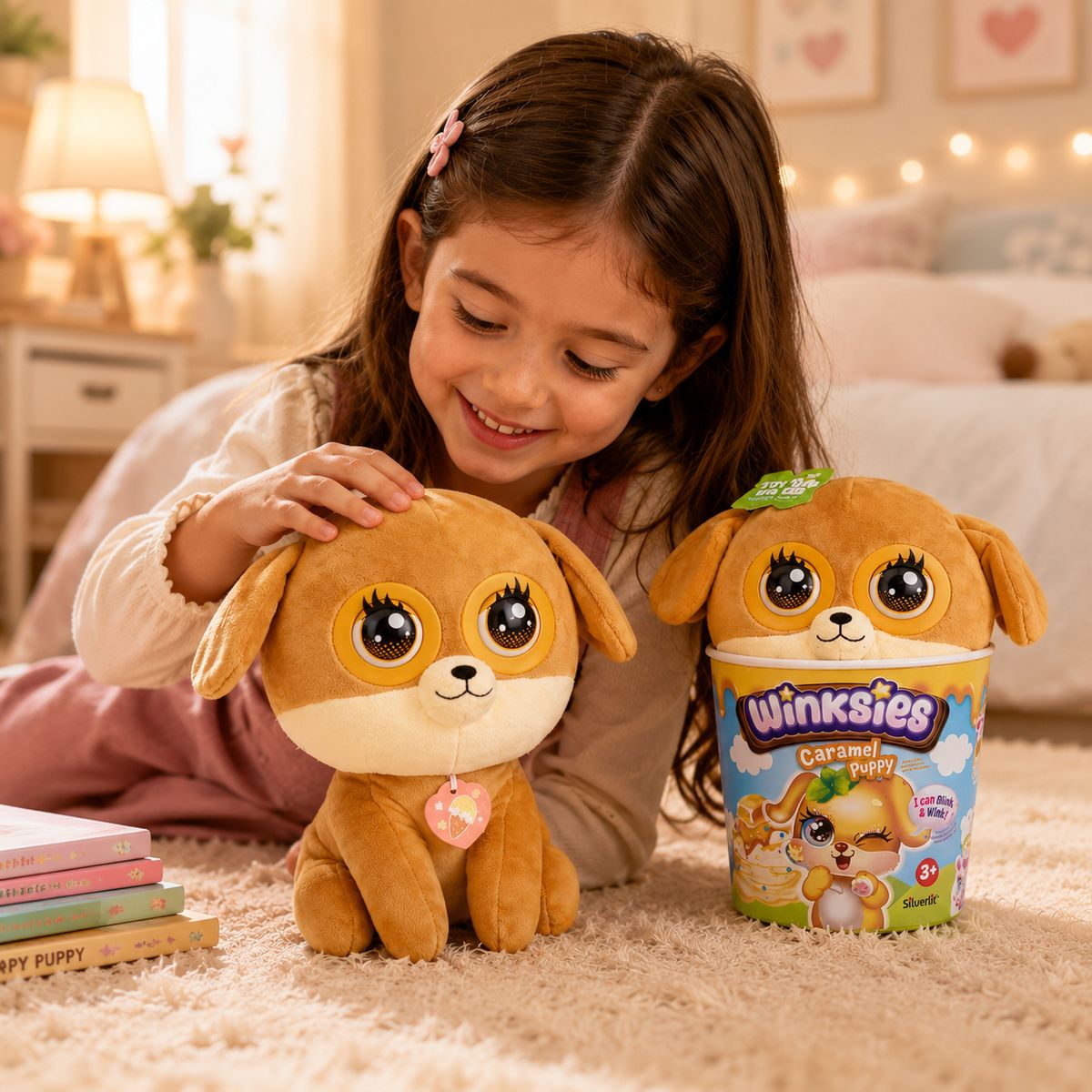عروسک وینکیز Winksies مدل هاپو کارامل