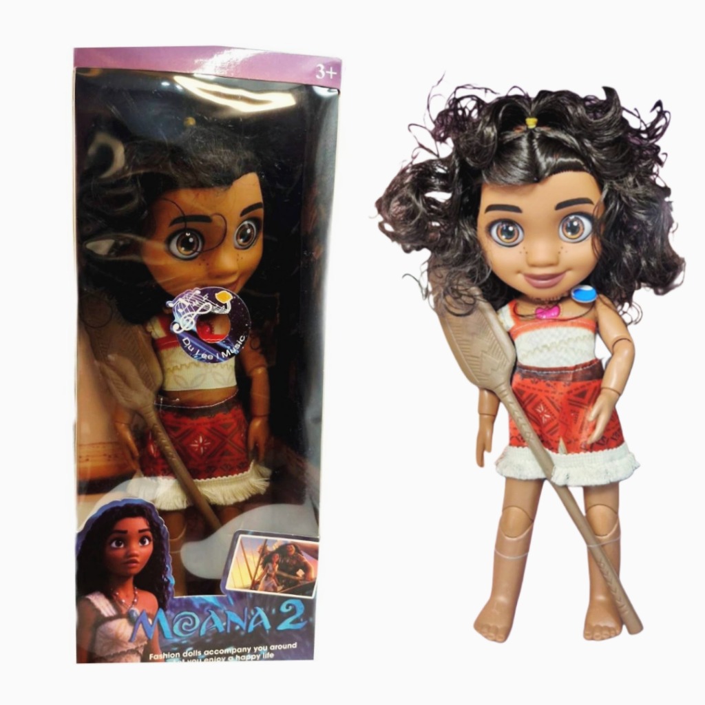 عروسک موانا Moana موزیکال با پارو ارتفاع: 30cm کد K358