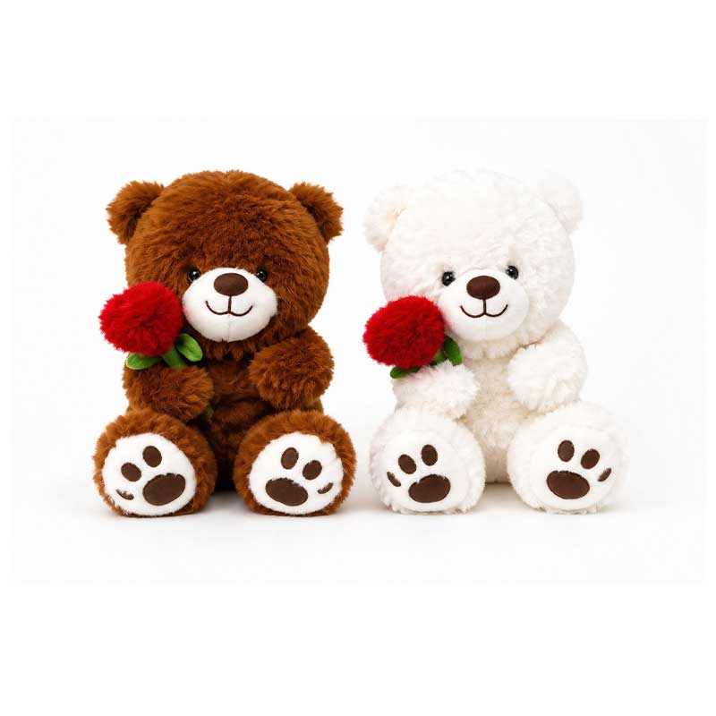 عروسک خرس گل قلبی