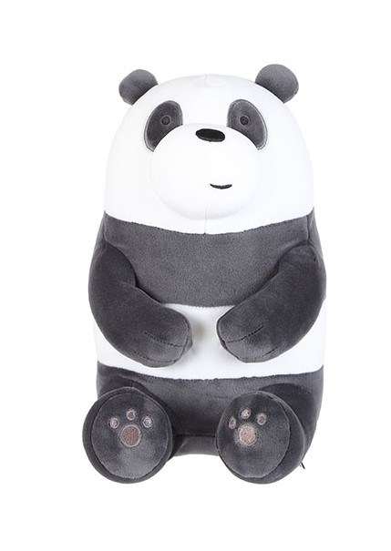 عروسک مینیسو، طرح پاندا ما خرسها، We Bare Bears-Lovely Sitting Plush Toy (Panda)، سفید/مشکی، 30سانتی متر