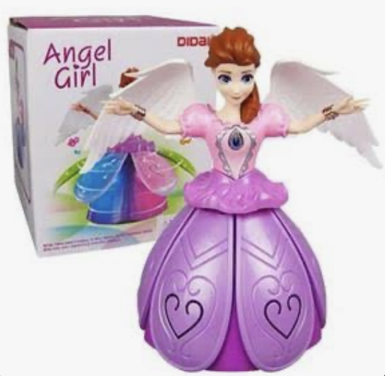 عروسک موزیکال فرشته بالدار Angel Girl چراغ‌دار