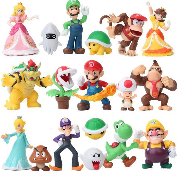 فیگور مدل ماریو Mario مجموعه 18 عددی