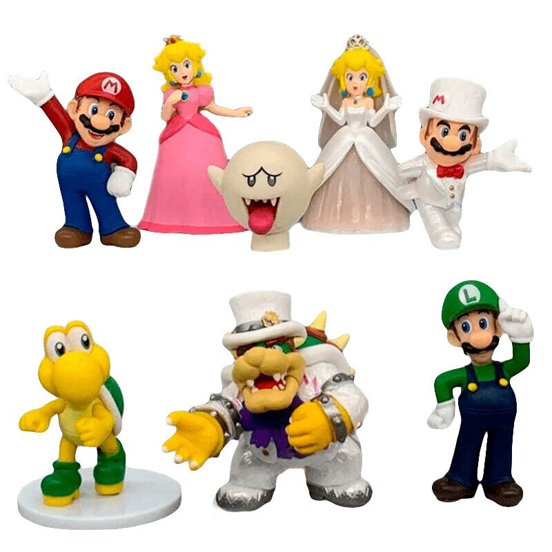 فیگور طرح ماریو مدل Mario Wedding 2005 بسته 8 عددی