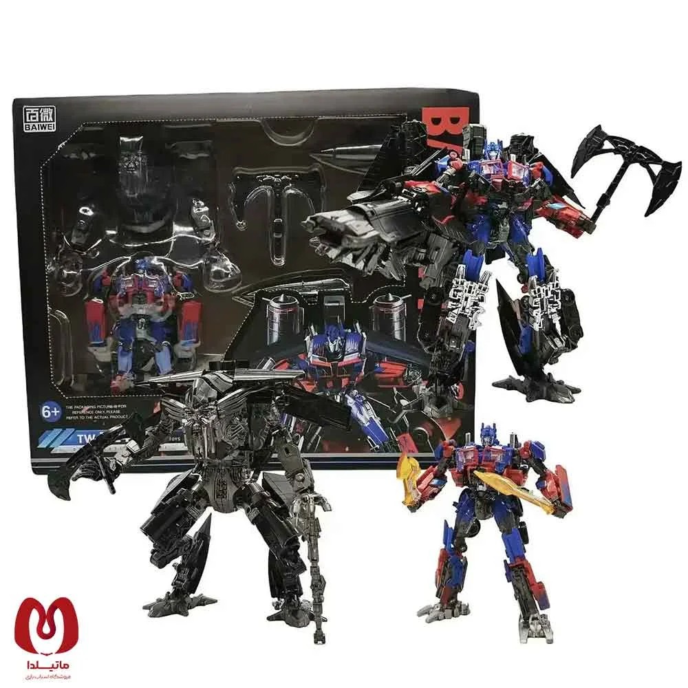 اکشن فیگور ترنسفورمر اپتیموس و جت فایر Transformer Optimus Prime JetFire Pack TW-1102۴ برند Baiwai
