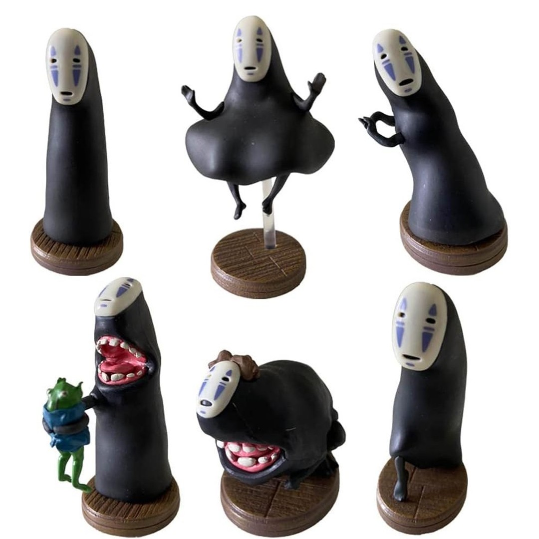 فیگور شهر اشباح Spirited Away طرح کائوناشی Kaonashi مجموعه 6 عددی (غیراصل)