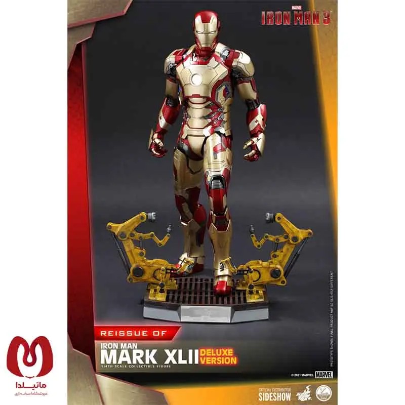 اکشن فیگور فوق العاده آیرون من Iron Man Mark XLII (Deluxe Version) برند هات تویز Hot Toys