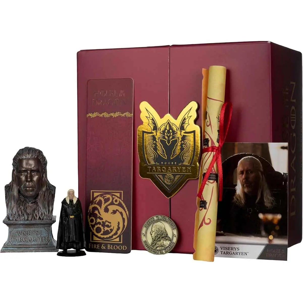 فیگور House of The Dragon مدل Viserys Targaryen Game of Thrones Collector Box برند McFarlane