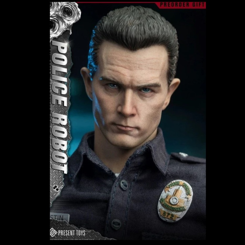 اکشن فیگور ترمیناتور مدل دلوکس تی 1000 مقیاس 1/6 مدل present toys Terminator T-1000 Police Robot