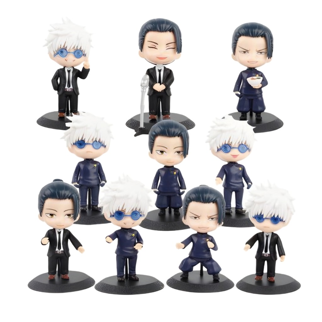 فیگور گوجو Gojo، Geto و گتو انیمه جوجوتسو کایسن Jujutsu Kaisen ارتفاع: 10cm ست 10 عددی کد 2040