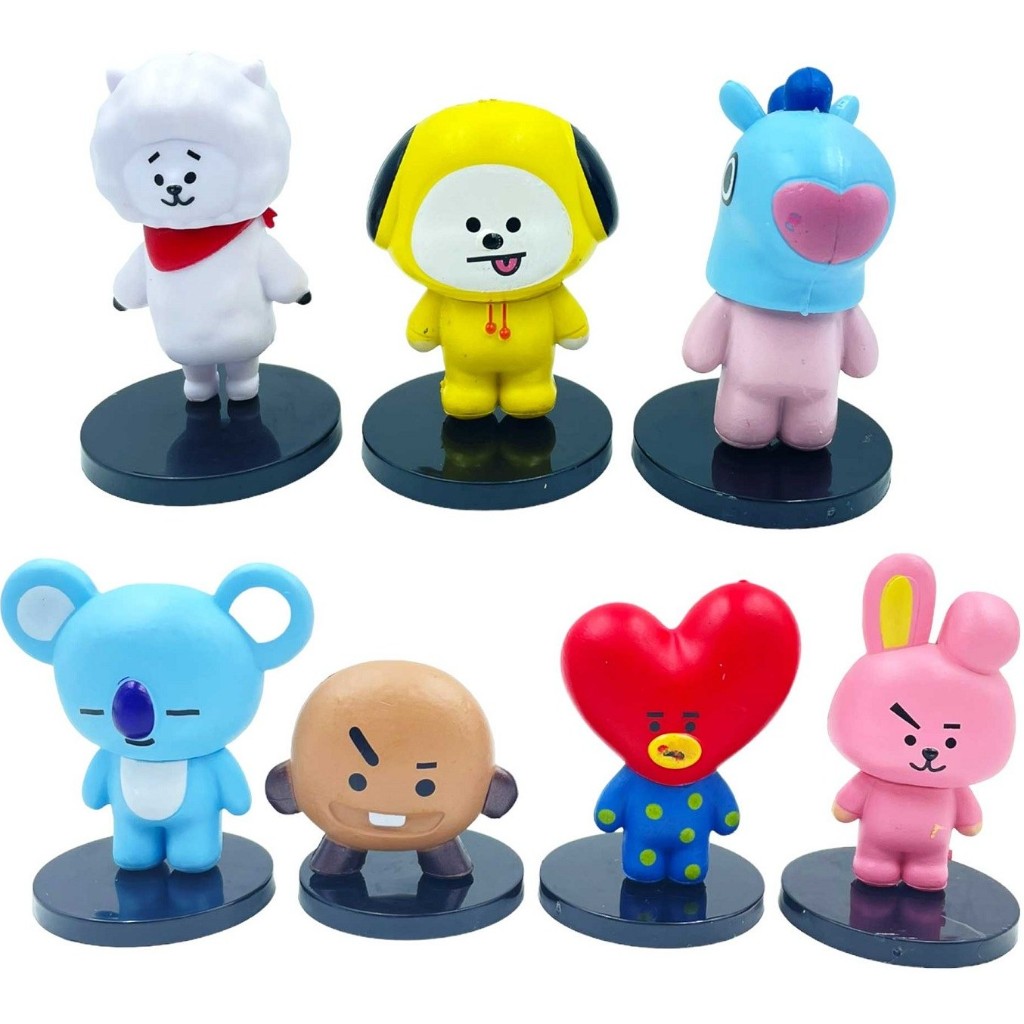 فیگور مدل بی تی اس عروسکی نماد ها مجموعه 7 عددی طرح BTS
