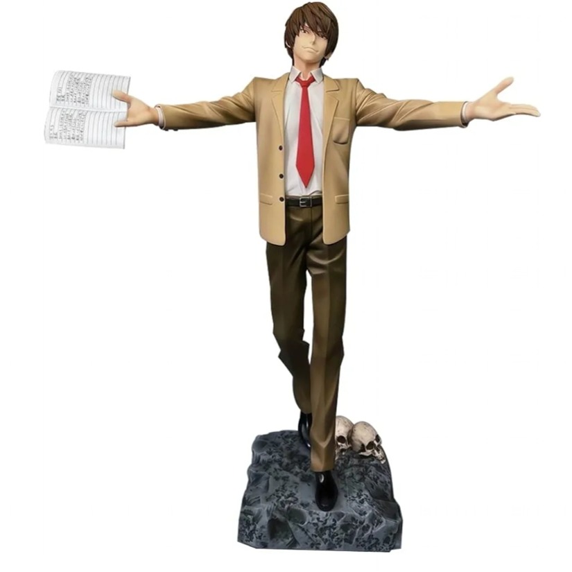 فیگور یاگامی لایت کت کرم انیمه دفترچه مرگ دث نوت ارتفاع 29 سانتی Light yagami deathnote figure