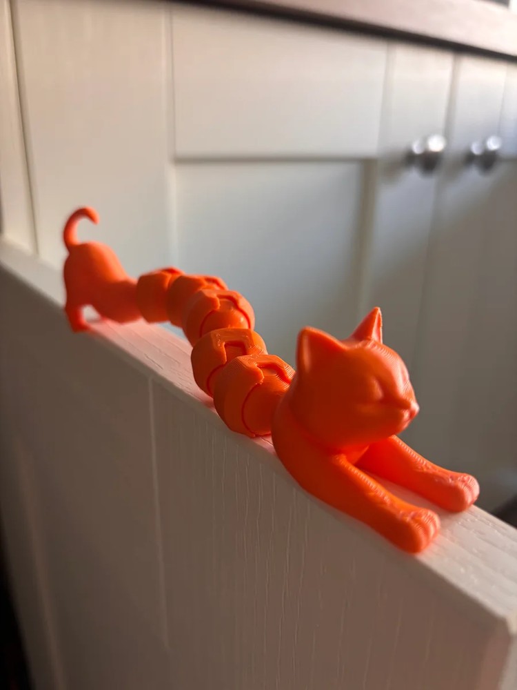 فیگور گربه فلکسی خم‌شو دورنگ (Bendy Flexi Cat)