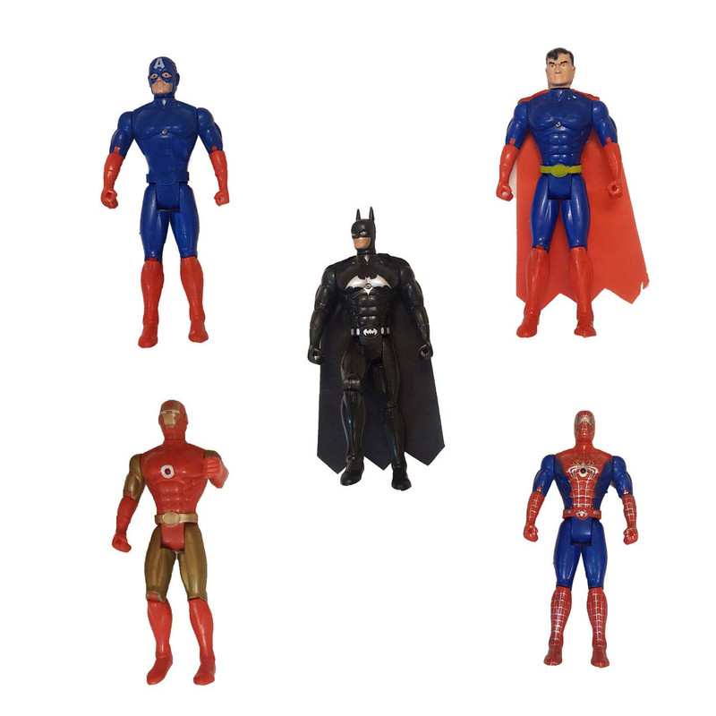 فیگور شخصیت های قهرمانان مدل Super Hero مجموعه 5 عددی