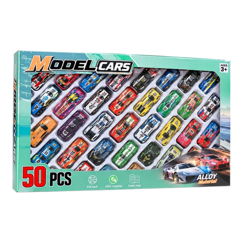 ماشین بازی عقبکش طرح Model CAR TRB بسته 50 عددی