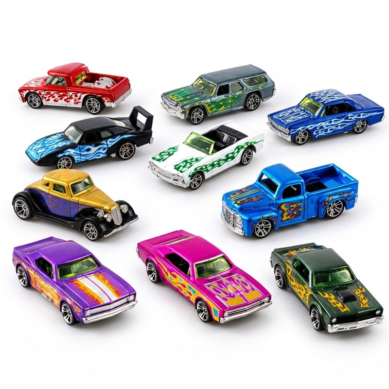 ماشین بازی هات ویلز مدل Hot Wheels-TRB طرح کلاسیک مجموعه 10 عددی