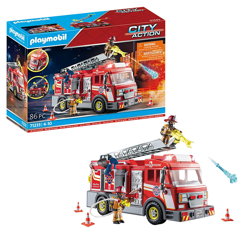 ماشین آتش‌نشانی پلی‌ موبیل PLAYMOBIL کد ۷۱۲۳۳ سری City Action