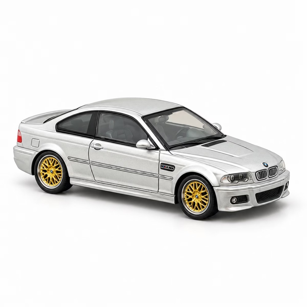 ماکت فلزی بی‌ام‌و E46 M3 استریت ووپن با رینگ BBS، نسخه ۱ از ۲۹۹ مقیاس ۱:۶۴ | Street Weapon BMW E46 M3 Limited