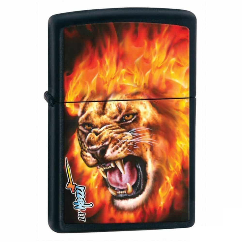 فندک بنزینی زیپو مدل MAZZI FLAME LION کد 28003