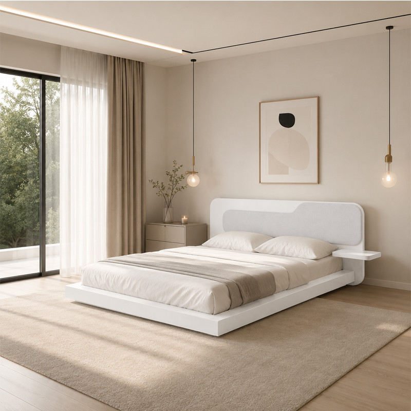 تخت‌خواب ام دی اف دو نفره هیراد مدل Z125-MDF سایز 215 * 215 سانتی‌متر