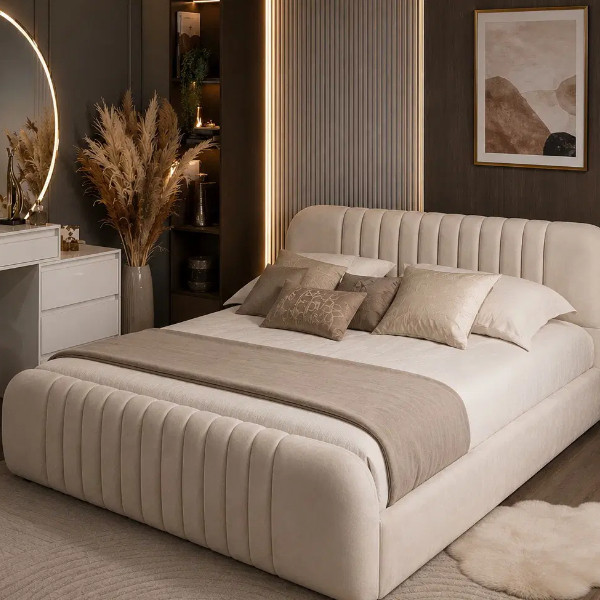 تخت خواب چوبی دونفره مدل تدی سایز 160×200 سانتی متر