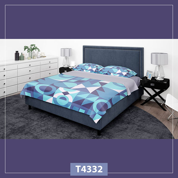 روتختی مدرن آبی با طرح هندسی کد T4332