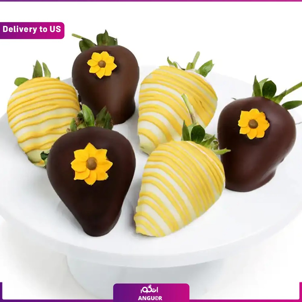(Delivery to USA) Sunflower Chocolate Covered Strawberries
